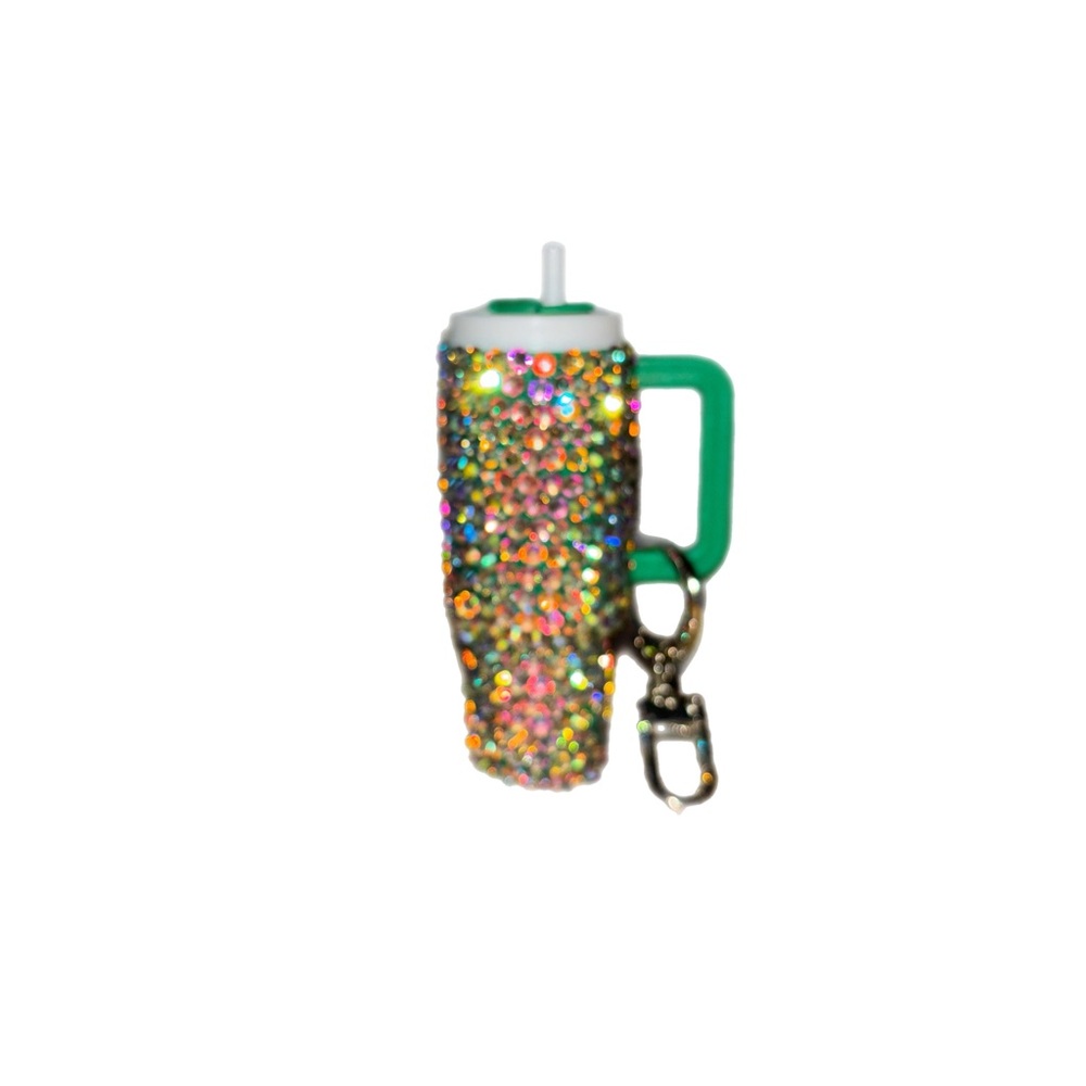 Sparkling Blinged Mini Cup Keychain/Lipstick Holder